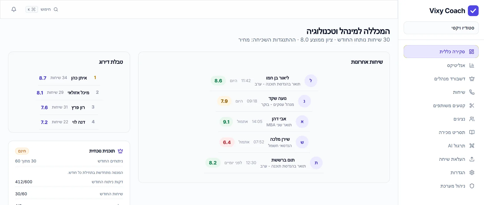הסקירה הכללית של Vixy Coach